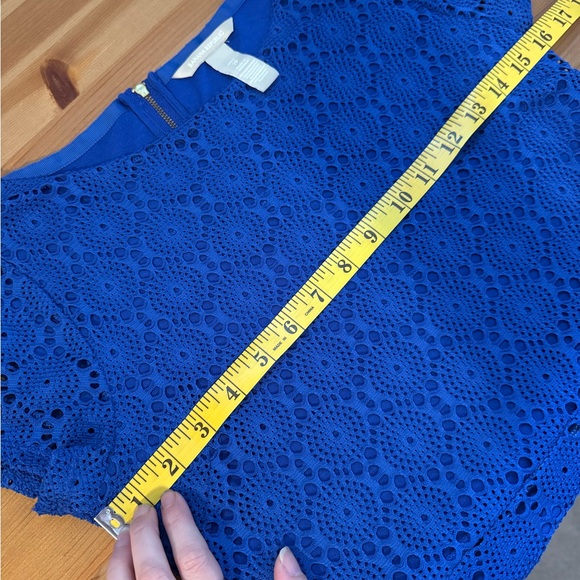 Banana Republic Cobalt blue lace peplum top  size 2P - Picture 7 of 7
